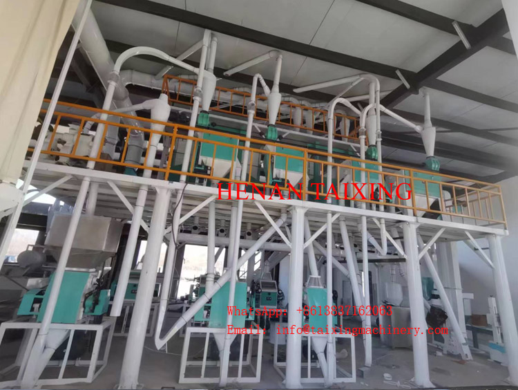 Installation site of 30 ton per day wheat flour milling machine